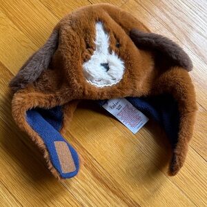 MINI BODEN - Brown & White Dog Winter Baby Hat